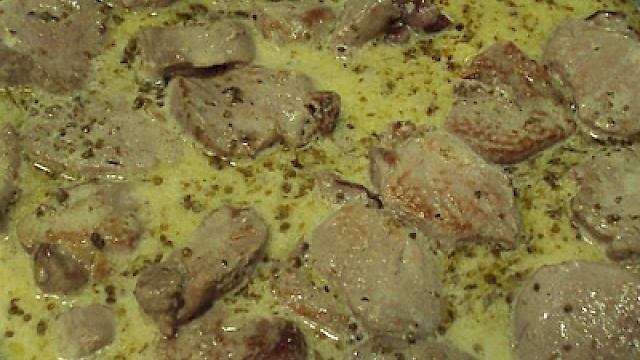 Pork fillet with mushrooms